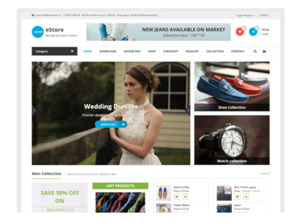 eStore - WooCommerce WordPress Theme - 3,000+ Users