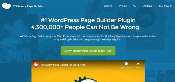 Giá các gói giấy phép của WPBakery Page Builder