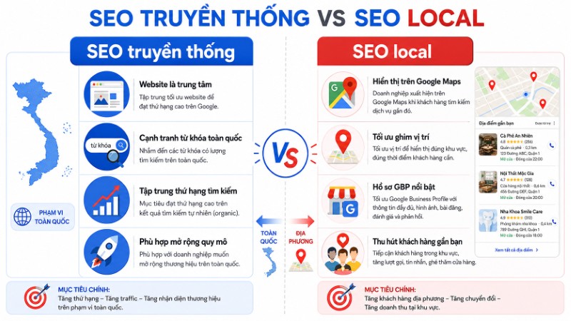 So sánh SEO website truyền thống và dịch vụ SEO local Google Maps So sánh SEO website truyền thống và dịch vụ SEO local Google Maps