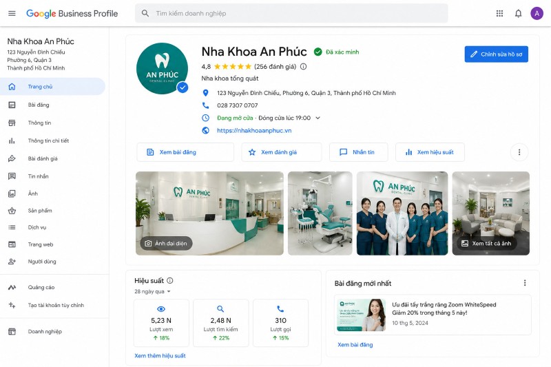 Hồ sơ Google Business Profile đã xác minh chính chủ với thông tin NAP đầy đủ Hồ sơ Google Business Profile đã xác minh chính chủ với thông tin NAP đầy đủ