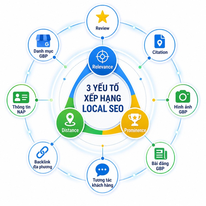 Các yếu tố ảnh hưởng đến thứ hạng Google Maps Các yếu tố ảnh hưởng đến thứ hạng Google Maps