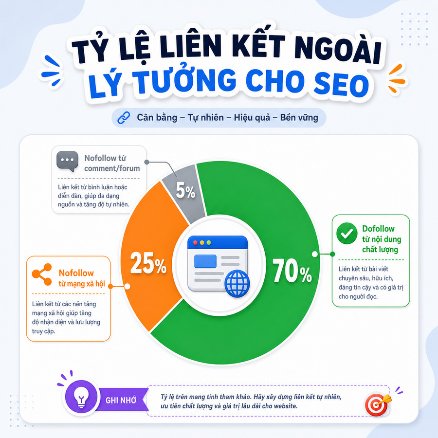 Chiến lược cân bằng hồ sơ liên kết nofollow và dofollow cho website