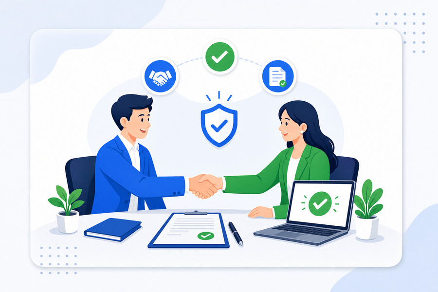 Minh họa giai đoạn chuyển đổi với tư vấn và ký kết hợp đồng