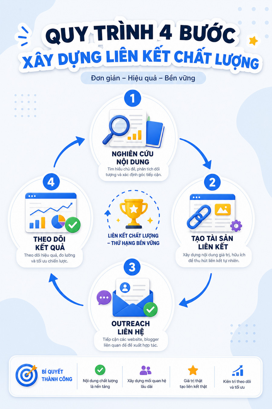 Quy trình 4 bước xây dựng referring domains chất lượng
