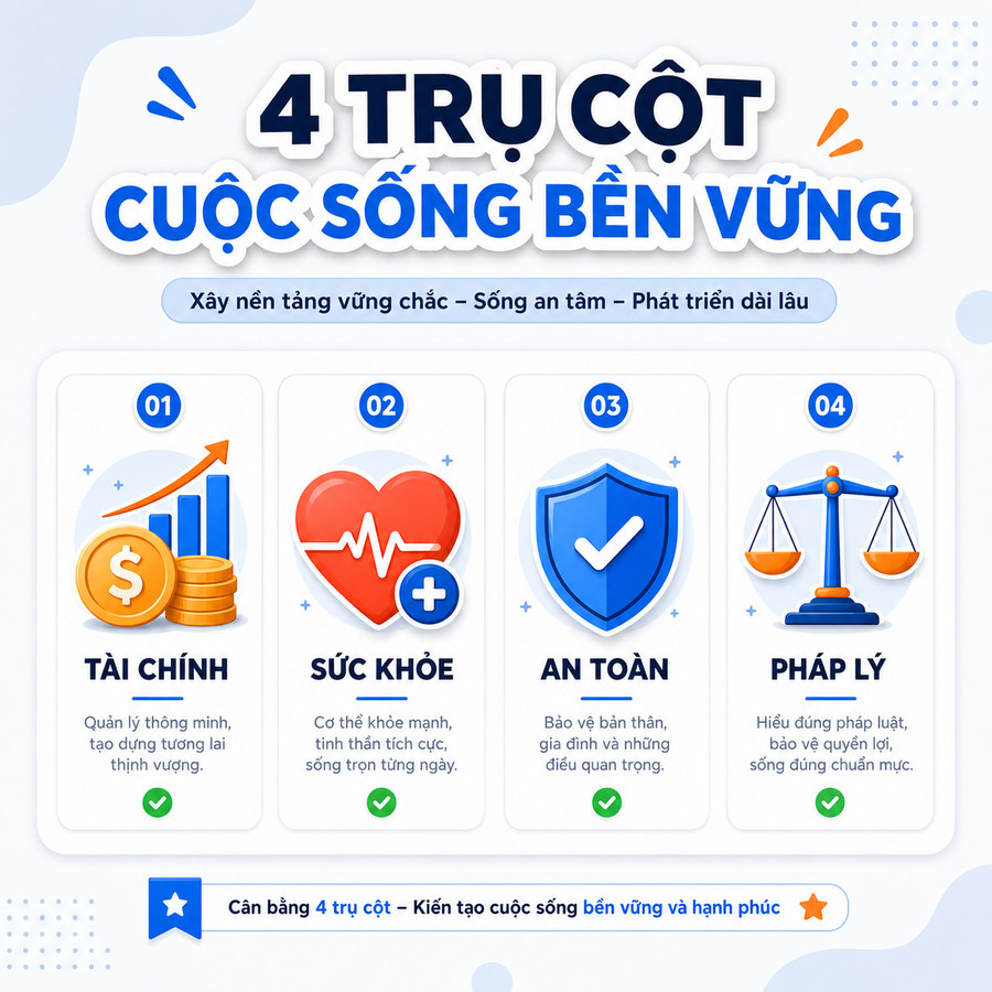 Infographic giải thích YMYL là gì với 4 trụ cột chính