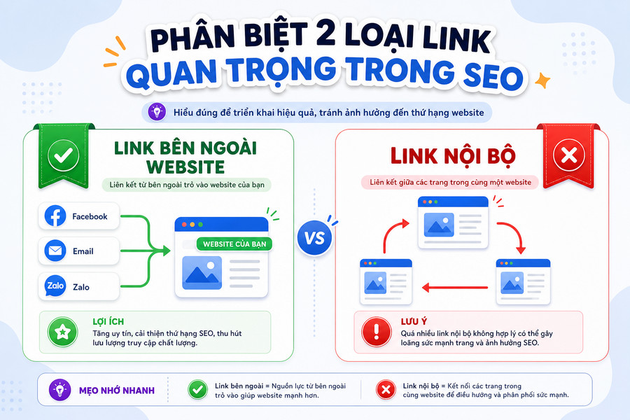 So sánh đúng sai khi dùng UTM cho liên kết nội bộ và bên ngoài